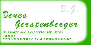 denes gerstenberger business card